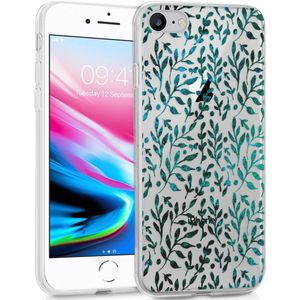 iMoshion Design hoesje voor de iPhone SE (2022 / 2020) / 8 / 7 / 6s - Bladeren - Groen