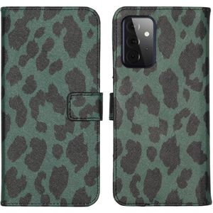 iMoshion Design Softcase Bookcase voor de Samsung Galaxy A72 - Green Leopard