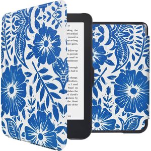 iMoshion Design Slim Hard Case Sleepcover voor de Kobo Clara 2E / Tolino Shine 4 - Flower Tile