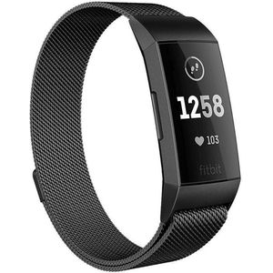 iMoshion Milanees Watch bandje voor de Fitbit Charge 3 / 4 - Zwart