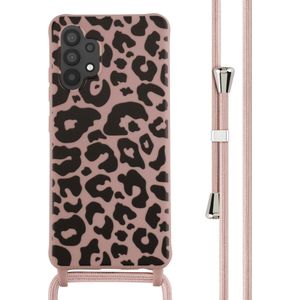 iMoshion Siliconen design hoesje met koord voor de Samsung Galaxy A32 (4G) - Animal Pink