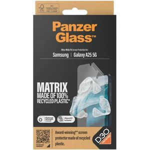 PanzerGlass Matrix Recycled Ultra-Wide Fit Anti-Bacterial Screenprotector incl. applicator voor de Samsung Galaxy A25