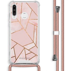 imoshion Design hoesje met koord voor de Huawei P30 Lite - Grafisch Koper - Roze / Goud