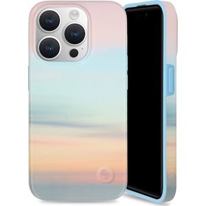 Selencia Aurora Fashion Backcover voor de iPhone 15 Pro - Duurzaam hoesje - 100% gerecycled - Sky Sunset Multicolor