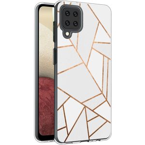 iMoshion Design hoesje voor de Samsung Galaxy A12 - Grafisch Koper / Wit