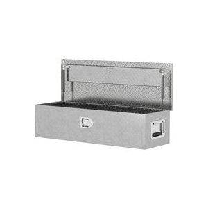 HOMCOM Gerätekasten Aufbewahrungskiste aus Aluminium mit Seitengriffen, Schloss und Schlüsseln, LKW-Werkzeugkasten, Lagerungsbox für Anhänger, 99 x 33 x 25,5 cm  Aosom
