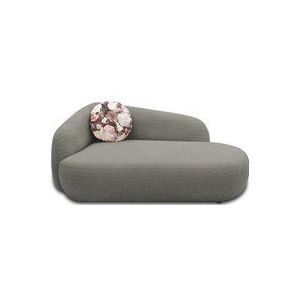 Recamiere 700013, Liege, oval, Füße mit Filzgleitern, Sofa, 183 x 105 x 75 (BxTxH), grau  Aosom