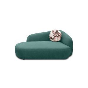 Recamiere 700013, Liege, oval, Füße mit Filzgleitern, Sofa, 183 x 105 x 75 (BxTxH), petrol  Aosom