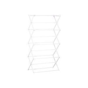 HOMCOM Wäscheständer faltbar 8-stufig Turmtrockner Metall Kunststoff Weiß 74x35x144cm  Aosom