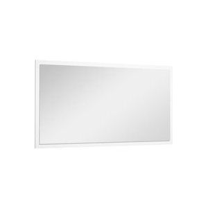 HOMCOM Wandspiegel rechteckig 70 x 40 cm, 20 mm dickes Glas, für Wohnzimmer, Schlafzimmer, Badezimmer, weiß  Aosom