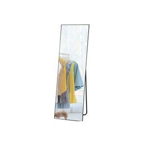 HOMCOM Großer rechteckiger Ganzkörperspiegel, 50 x 160 cm - Stehender Spiegel, Wandspiegel oder bodenmontiert - Spiegel für Schlafzimmer, Wohnzimmer und Ankleidezimmer, schwarz  Aosom