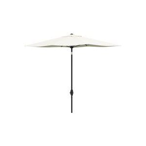 Outsunny Garten-Sonnenschirm Rechteckiger Schirm 2 x 3 m mit Kurbel, wasserabweisendes Polyestertuch 180 g/m² beige  Aosom