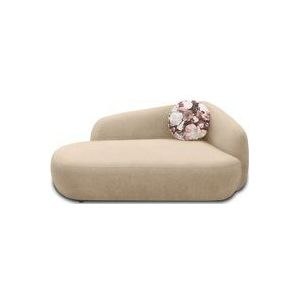 Recamiere 700013, Liege, oval, Füße mit Filzgleitern, Sofa, 183 x 105 x 75 (BxTxH), beige  Aosom