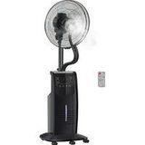 HOMCOM Standventilator mit Wasserzerstäuber  3,1L, 3 Modi, Nebelfunktion, verstellbarer Neigungswinkel, Stahl, Schwarz, Höhe 135cm  Aosom