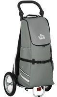 HOMCOM Lastenanhänger & Einkaufstrolley 2 in 1  Für Fahrradanhänger, mit Verbindungsschellen, 24,3kg, 55L, Alu+Oxford, Grau+Silber, 53x43x110cm  Aosom