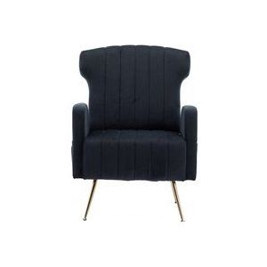 Relaxsessel aus Samtstoff mit Massagefunktion und abnehmbaren Kissen, elegantes und modernes Design für Wohnzimmer und Aufenthaltsraum, Schwarz