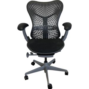 Refurbished - Herman Miller Mirra Grey Black - 60 maanden garantie - 90 dagen bedenktijd