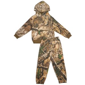 Jordan X Realtree Trainingspakken Peuter - Olijf - Maat 92 - 98 CM - Katoen Fleece