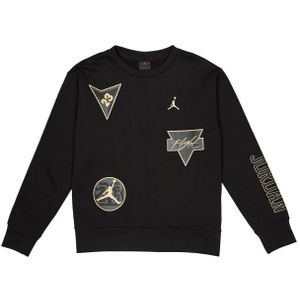 Jordan See Me Shine Sweatshirts Kinder - Zwart - Maat 128 - 137 CM - Katoen Fleece