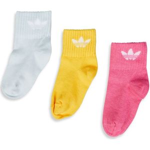 Adidas Kids Mid Ankle 3 Pack Sokken Unisex - Blauw - Maat 6-  12 MONTHS