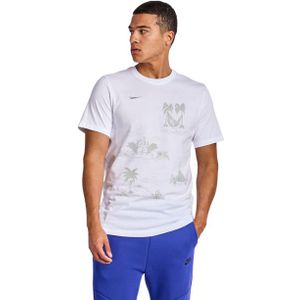 Nike Df T-shirts Heren - Wit - Maat XL - Katoen Jersey