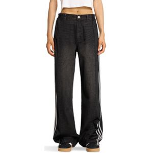 adidas Originals - Firebird - Jeans - Zwart - Wide Leg - High Waist
