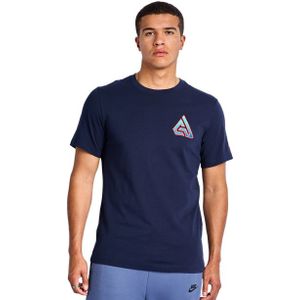 Nike Giannis T-shirts Heren - Blauw - Maat M - Katoen Jersey