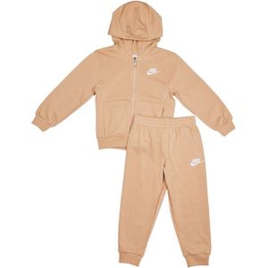 Nike Club Lbr Fz Trainingspakken Peuter - Bruin - Maat 92 - 98 CM - Katoen French Terry