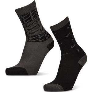 Nike Crew 2 Pack Sokken Unisex - Grijs - Maat 42 - 46