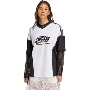 Adidas Originals Lace Shirt Truien/Replica's Dames - Wit - Maat 42 - Poly Mesh