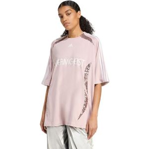 adidas Originals - Pailletten T-shirt - Roze - Dames - Polyester