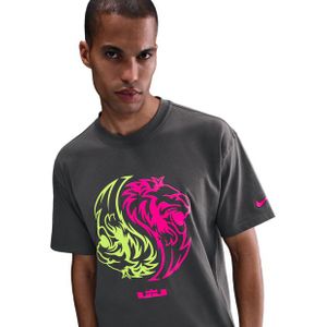 Nike LeBron T-shirts Heren - Grijs - Maat L - Katoen Jersey