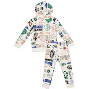 Jordan Brooklyn Aop Trainingspakken Peuter - Wit - Maat 116 - 122 CM