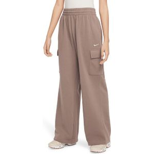 Nike Dri-fit Oversized Unisex Broeken - Bruin - Maat: 122 - 128 CM - Katoen Jersey - Foot Locker
