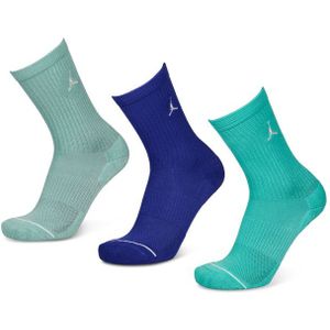 Jordan Everyday Cushioned Crew 3 Pack Sokken Unisex - Blauw - Maat 39 - 42