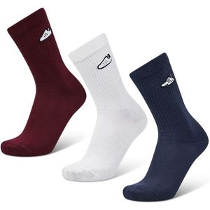 Adidas Solid Crew 3 Pack Sokken Unisex - Zwart - Maat 43-45