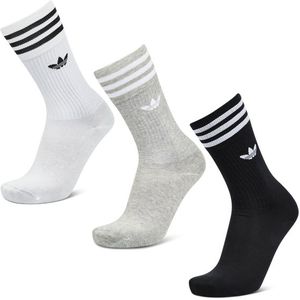 Adidas Crew Sock 3 Pack Sokken Unisex - Zwart - Maat 43-45