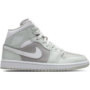 Jordan 1 Mid Dames Schoenen - Grijs - Maat: 38 - Polyester - Foot Locker