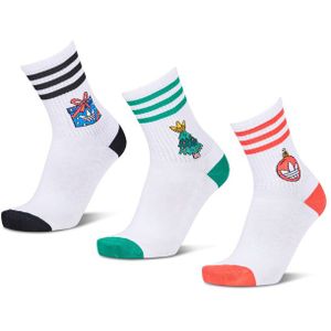 Adidas Mid Cut Crew 3 Pack Sokken Unisex - Wit - Maat 40-42