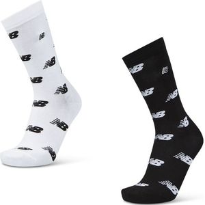 New Balance Crew 2 Pack Sokken Unisex - Zwart - Maat 43-46 - Katoen