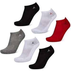 Jordan Kids Ankle 6 Pack Sokken Unisex - Rood - Maat 39 - 42