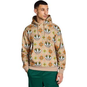 Adidas Graphics Hoodies Heren - Bruin - Maat XL - Katoen Fleece