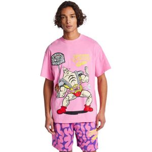 Puma Tmnt Tee Iii Heren T-shirts - Roze - Maat: L - Katoen Jersey - Foot Locker