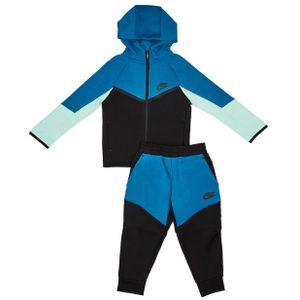 Nike Tech Colorblock Trainingspakken Peuter - Zwart - Maat 92 - 98 CM