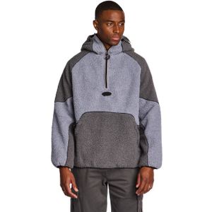 Street Cartel Roma Borg Half Zip Sherpa Trainingspakken Heren - Grijs - Maat S - Sherpa