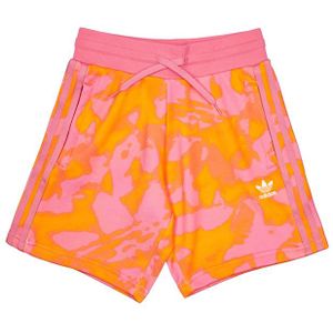 Adidas Aop 3-stripes Korte Broeken Kinder - Oranje - Maat 123 - 129 CM