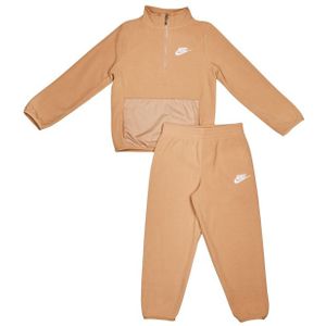 Nike - Sportswear Joggingpak - Cappuccino - Fleece - Halve Rits