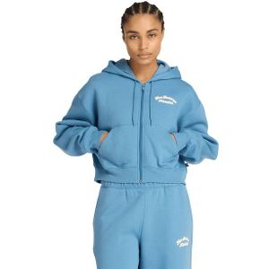 New Balance fleece Hoodies Dames - Blauw - Maat XXL - Katoen Jersey
