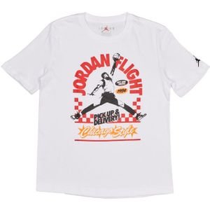 Jordan Deep Dish T-shirts Kinder - Wit - Maat 128 - 137 CM - Katoen Jersey