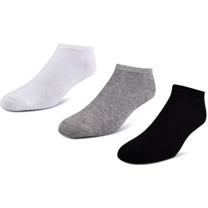 Foot Locker 3 Pack Active Dry Low-cut Sokken Unisex - Grijs - Maat 27-34